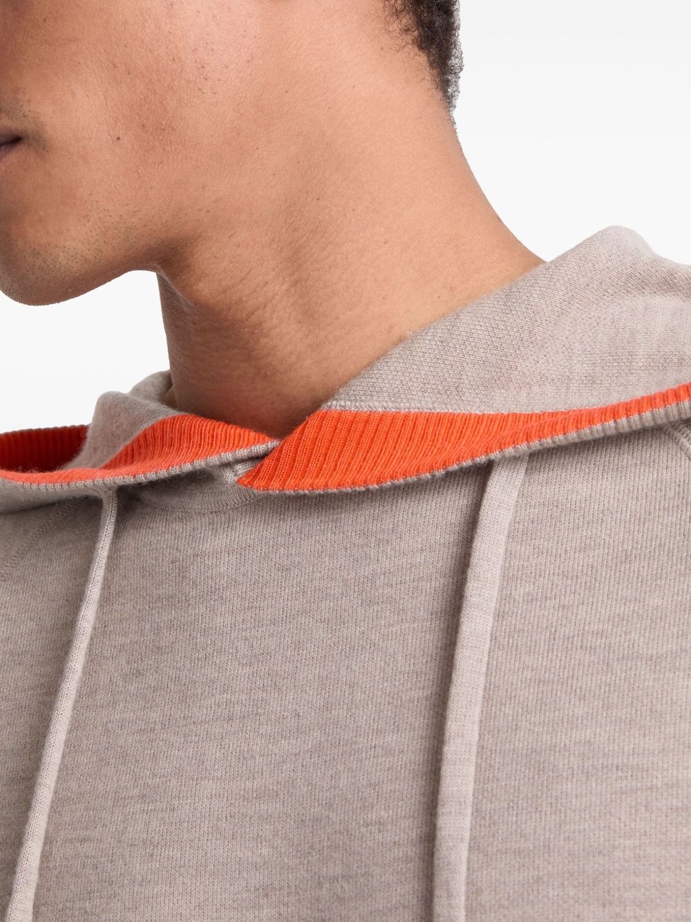 double-sided knitted hoodie - 5
