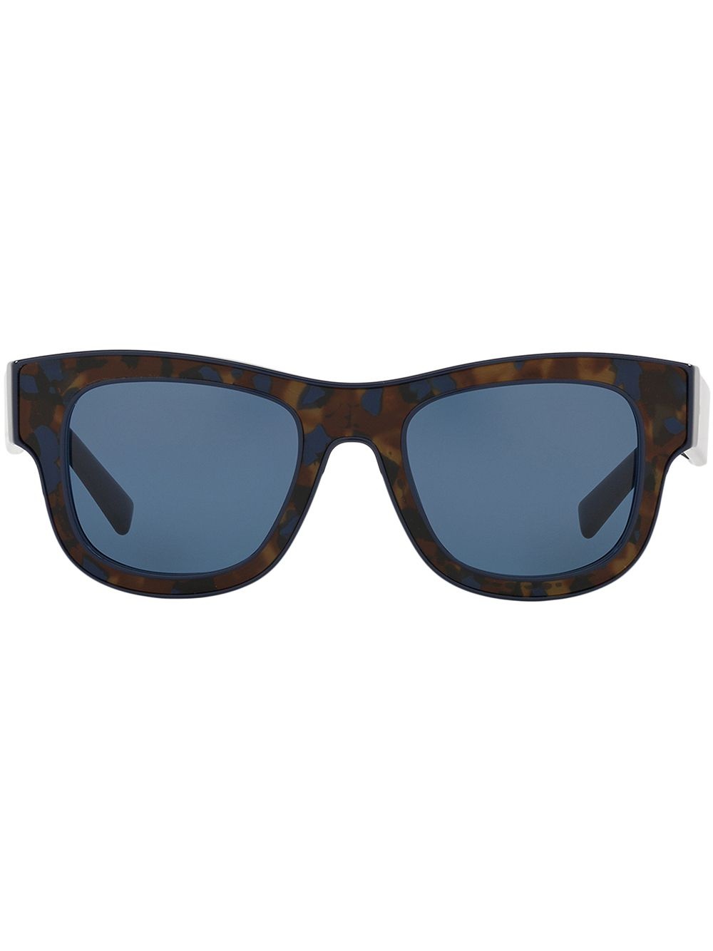 square-frame tortoiseshell-effect sunglasses - 1