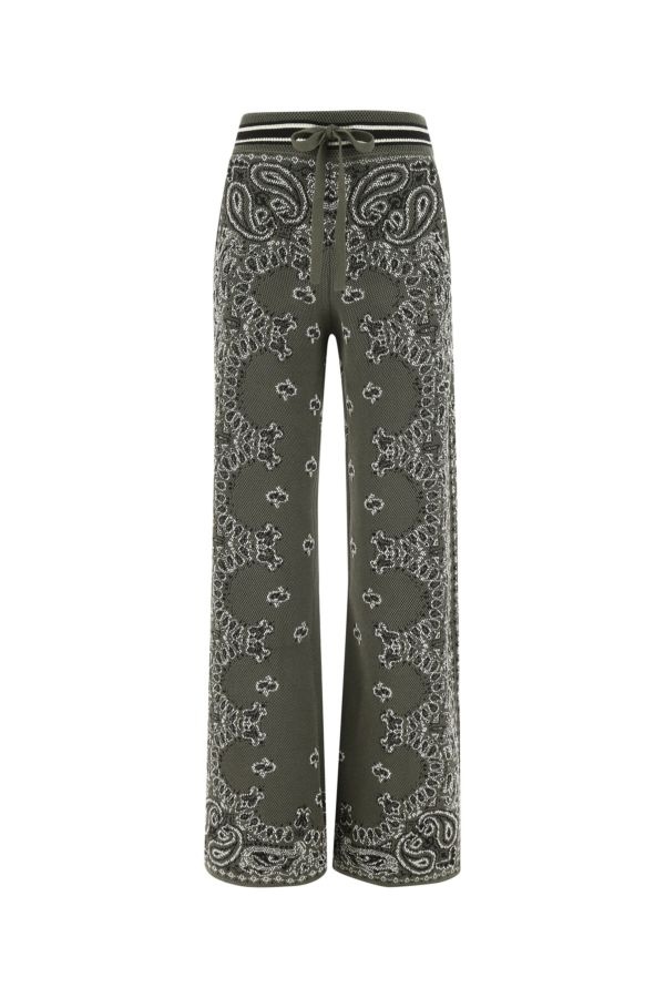 Embroidered cotton blend joggers - 1