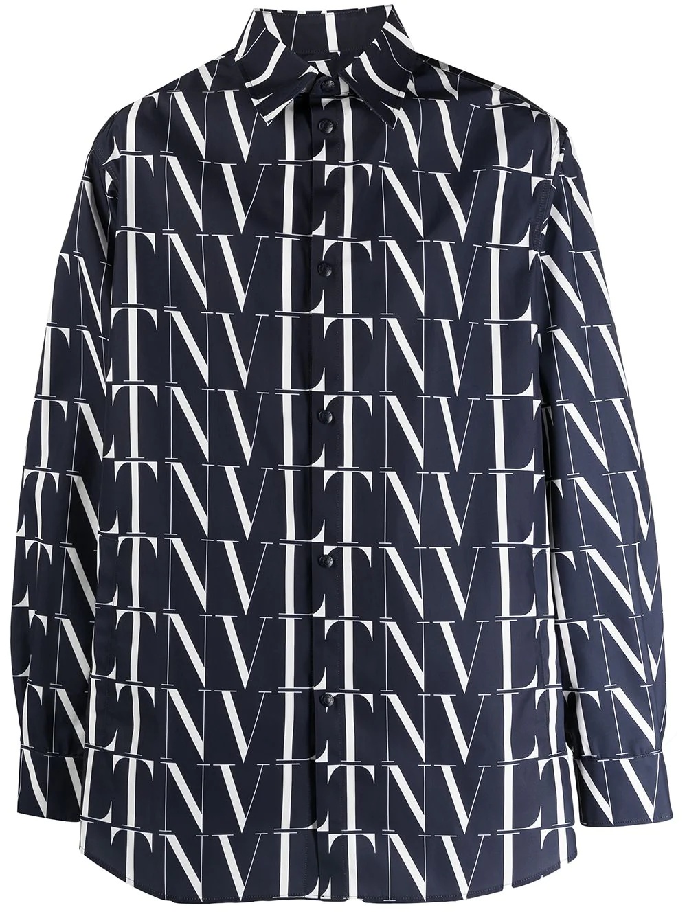 VLTN logo-print oversized shirt - 1