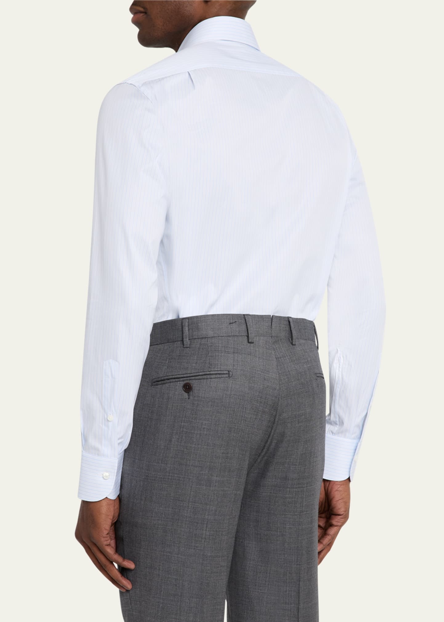 Men's Trecapi Cotton Multi-Stripe Dress Shirt - 3