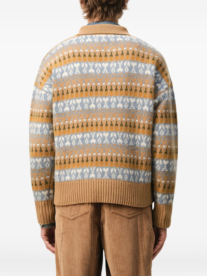 fair isle-knit polo sweater 4