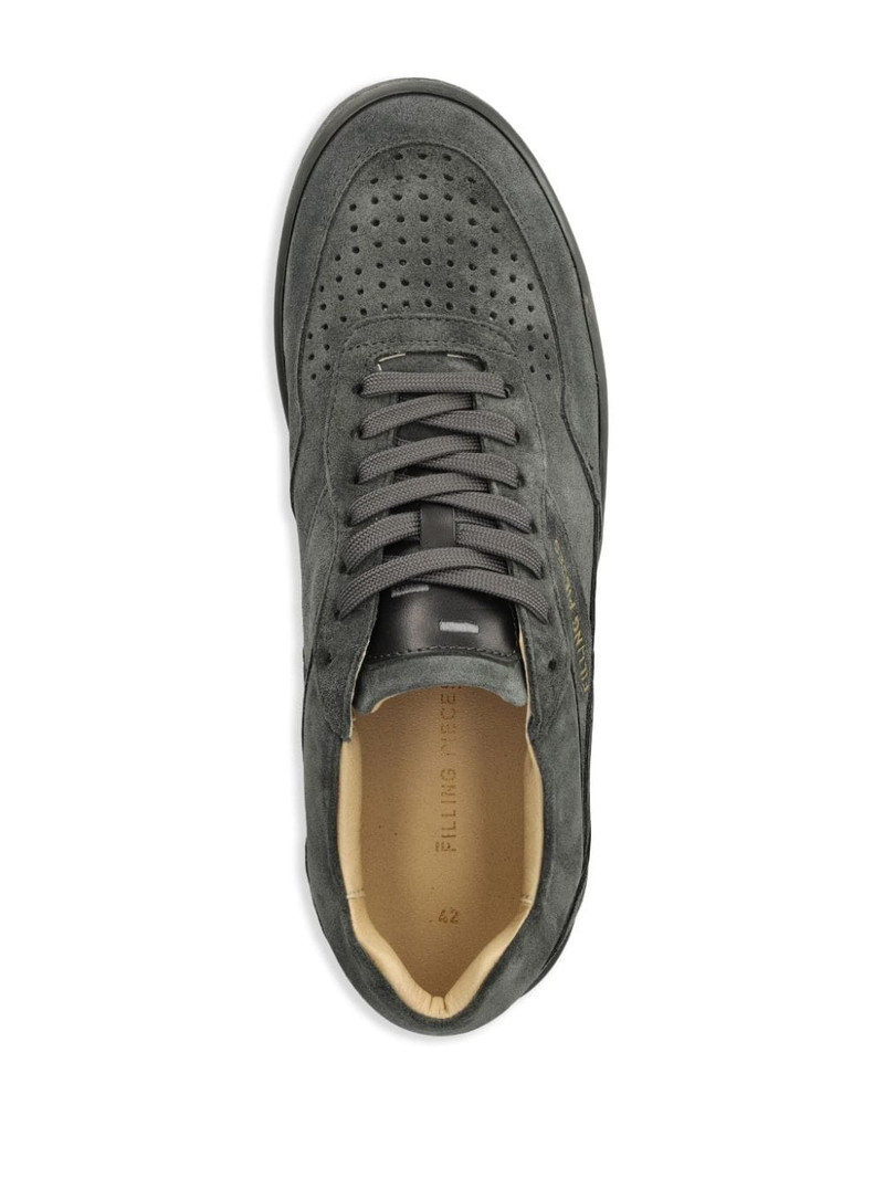 logo-print suede sneakers 4