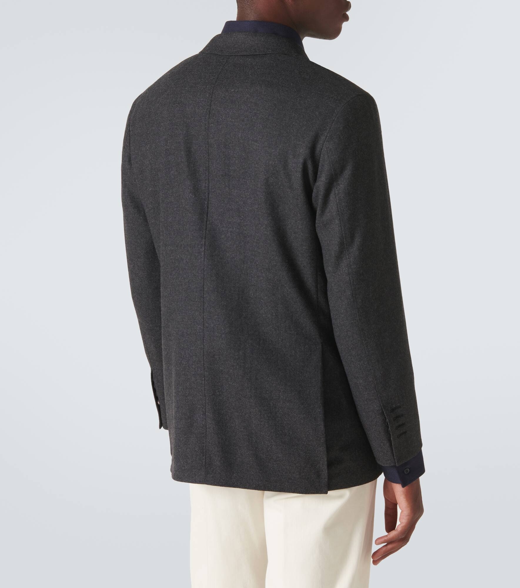 Wool flannel blazer - 4