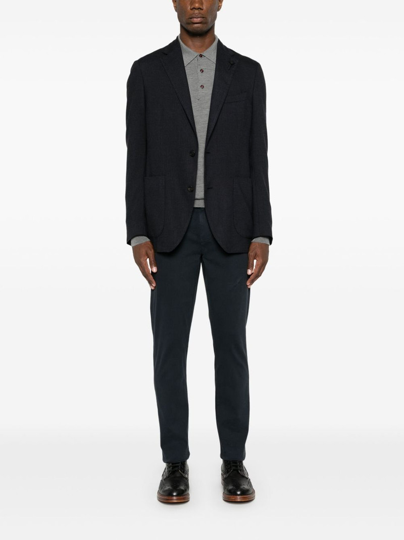 LARDINI brooch-detail single-breasted blazer outlook