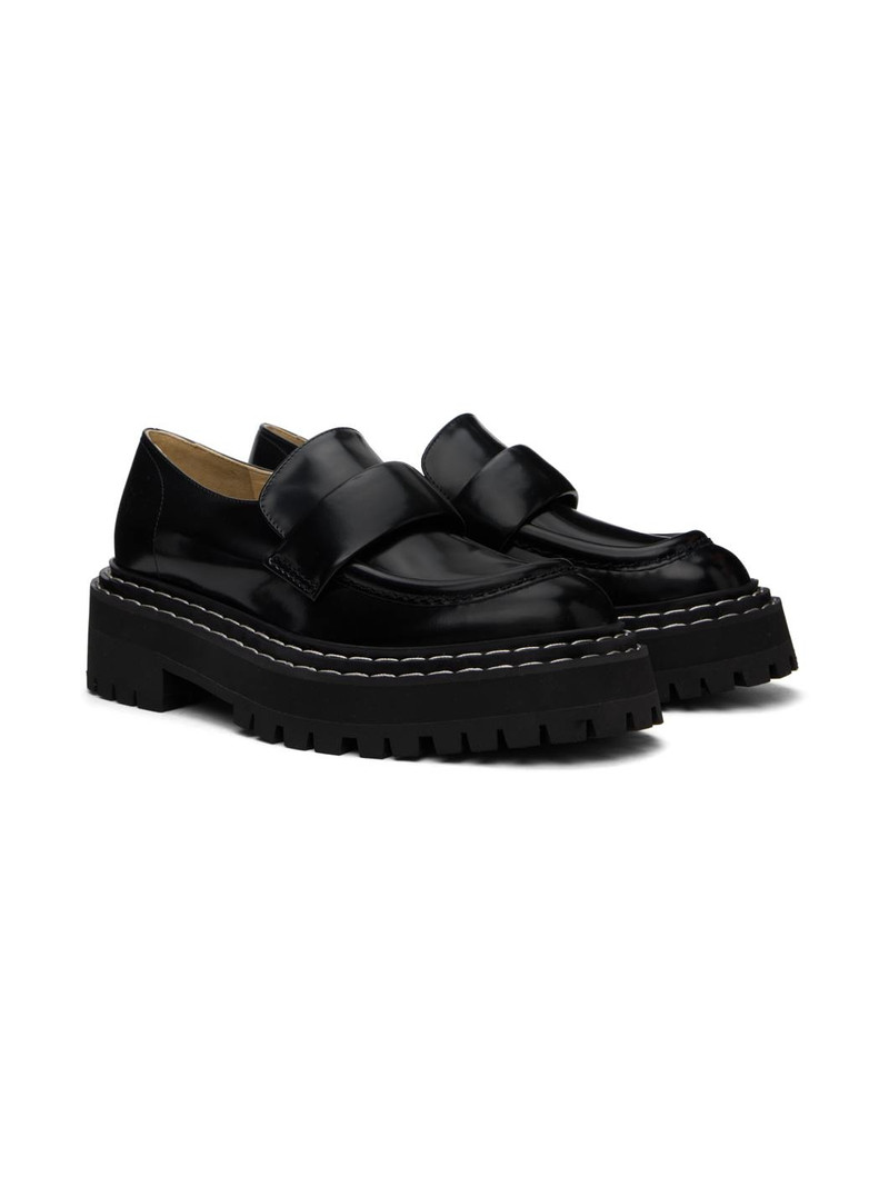 Black Lug Sole Loafers 4