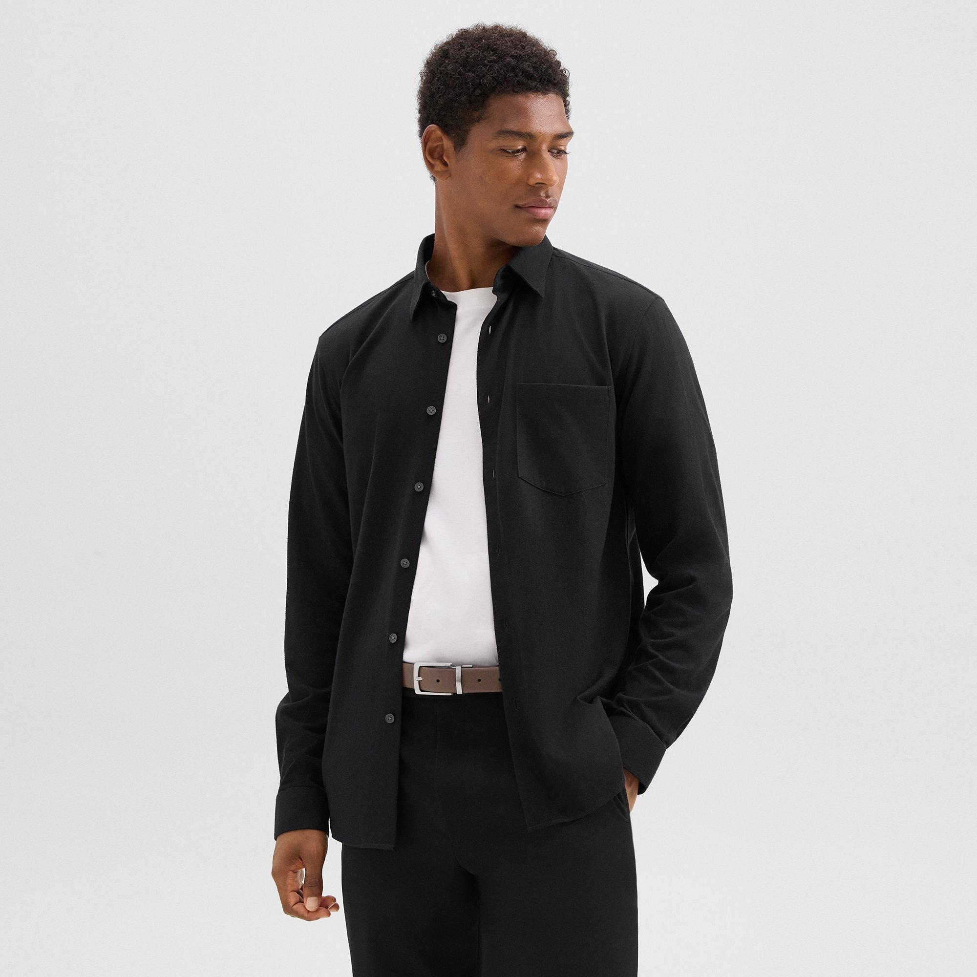 Irving Pocket Shirt in Brushed Structure Knit - 3