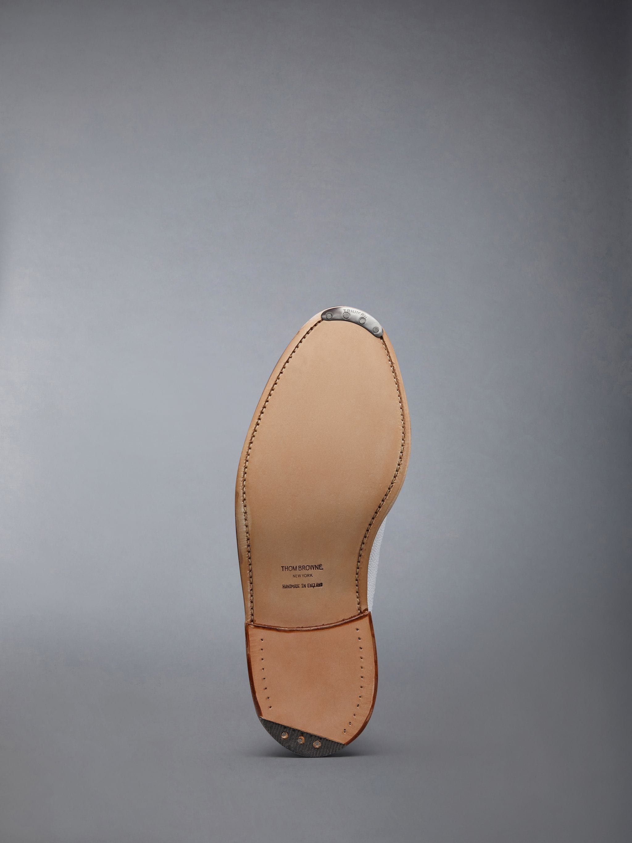 LONGWING BROGUE W/ LEATHER SOLE IN PEBBLE GRAIN LEATHER - 6