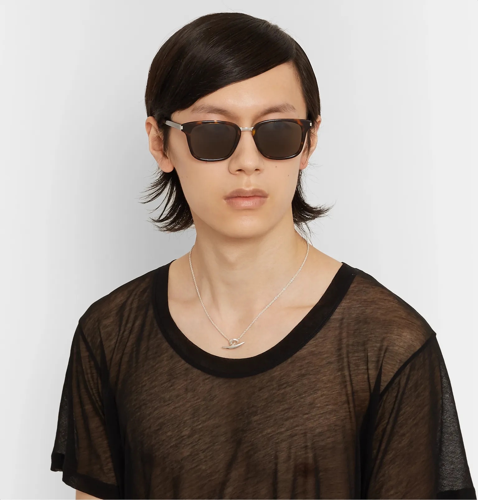 Square-Frame Tortoiseshell Acetate and Silver-Tone Sunglasses - 2