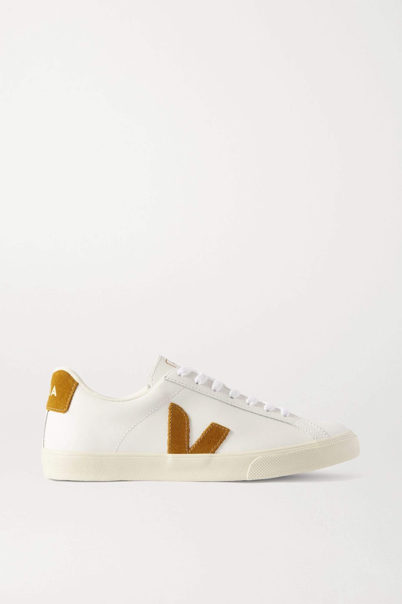 Esplar suede-trimmed leather sneakers - 1