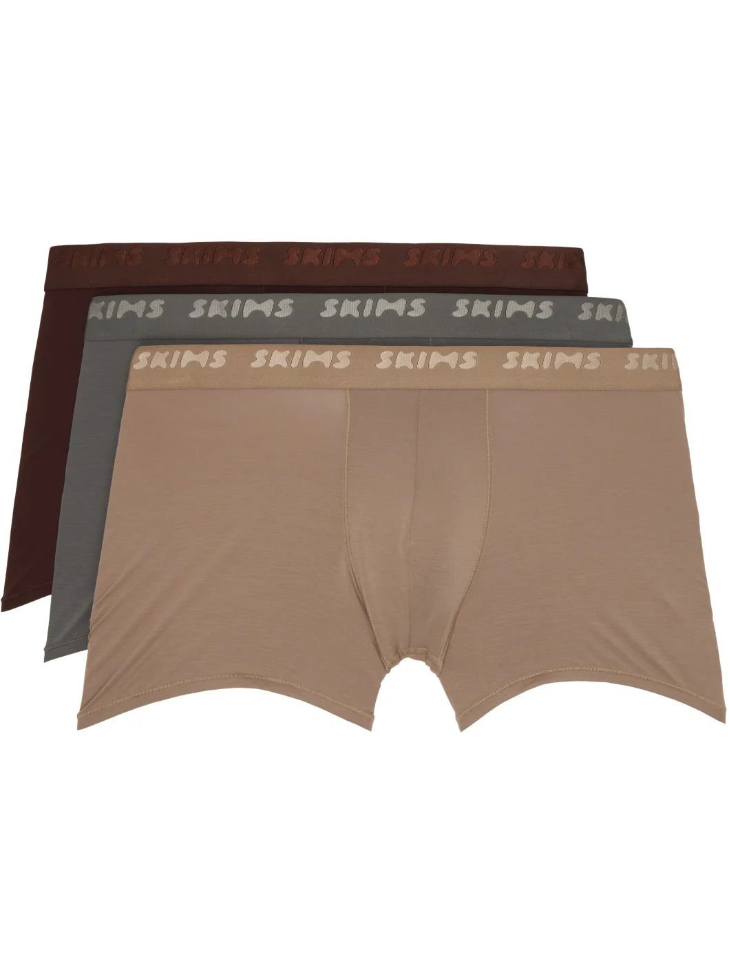 Three-Pack Multicolor SKIMS Stretch 3" Boxer Briefs - 1