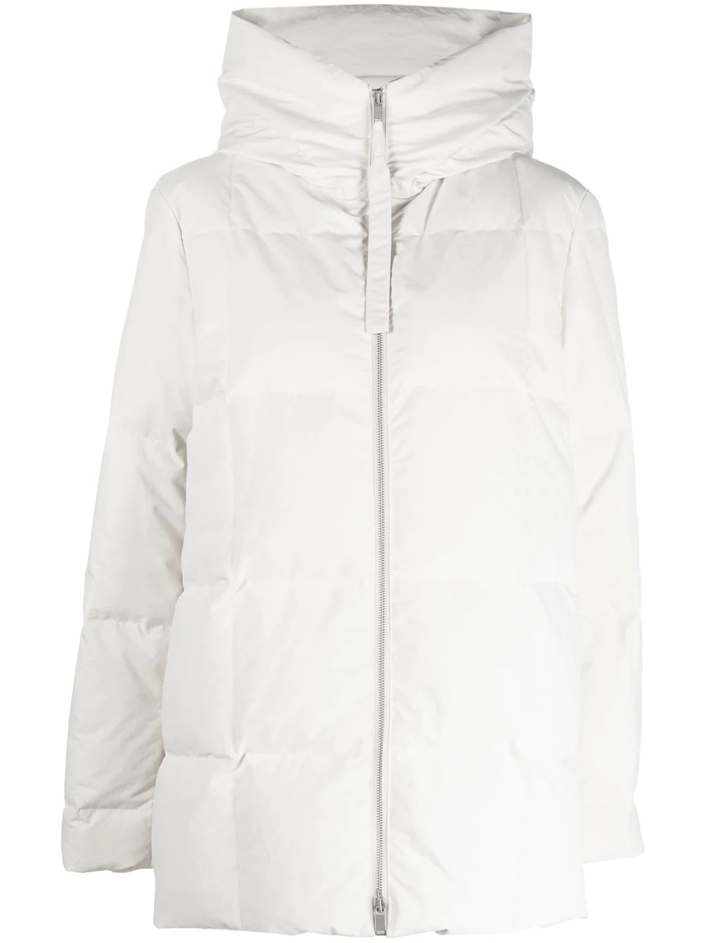 padded zip-up hooded jacket - 1