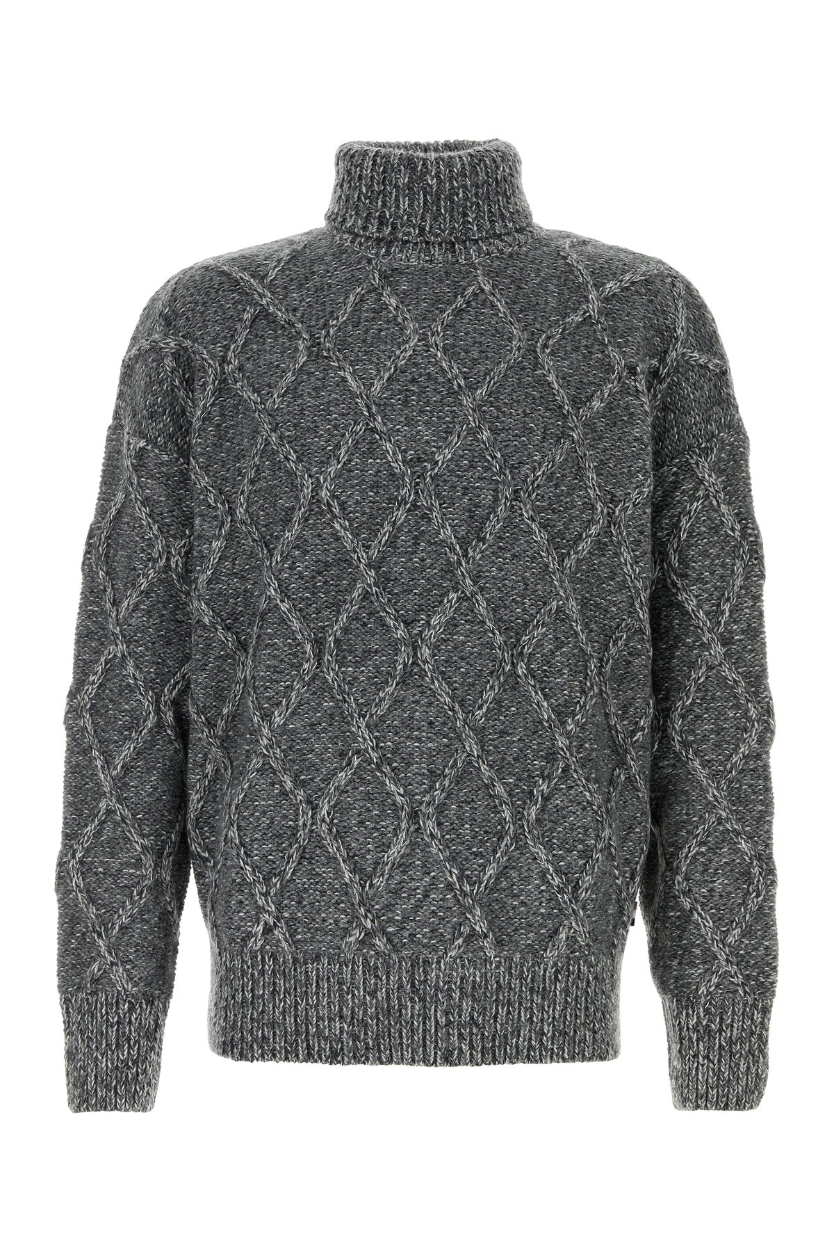 Melange grey nylon blend Estupendo sweater - 1