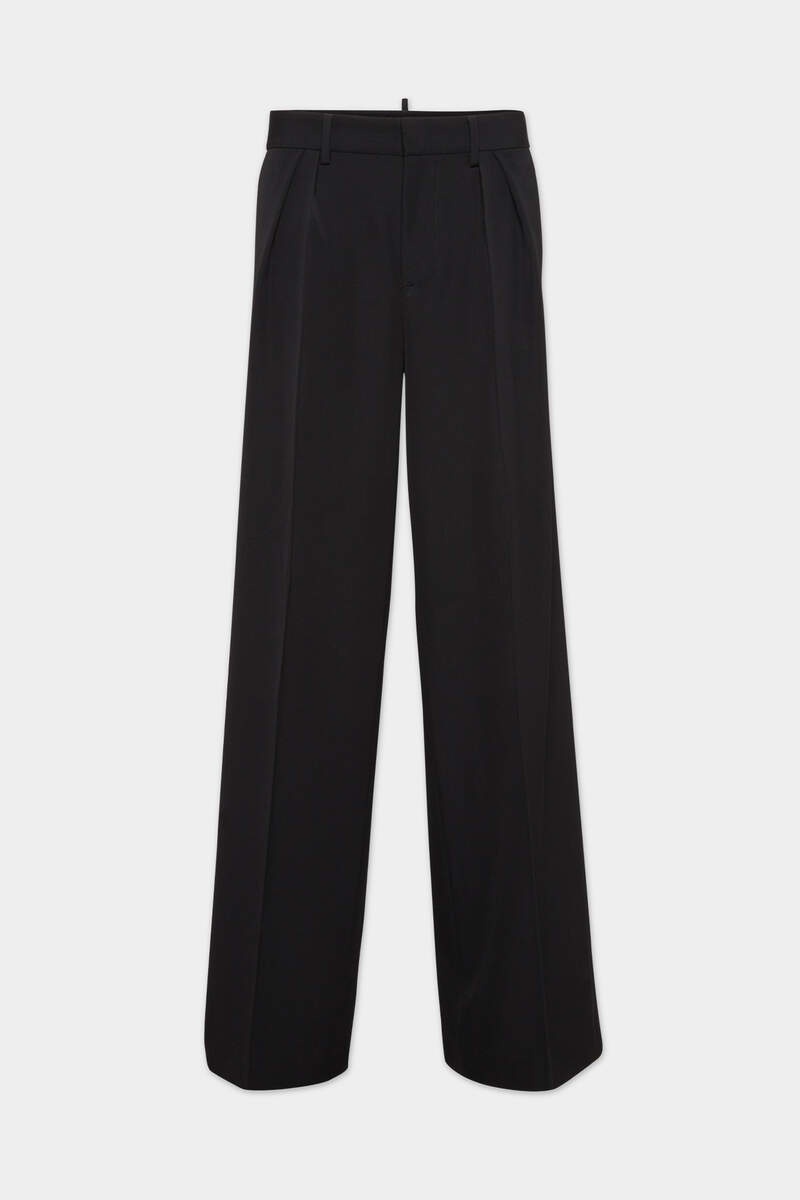 STRETCH WORSTED WOOL GIANT TROUSERS - 1