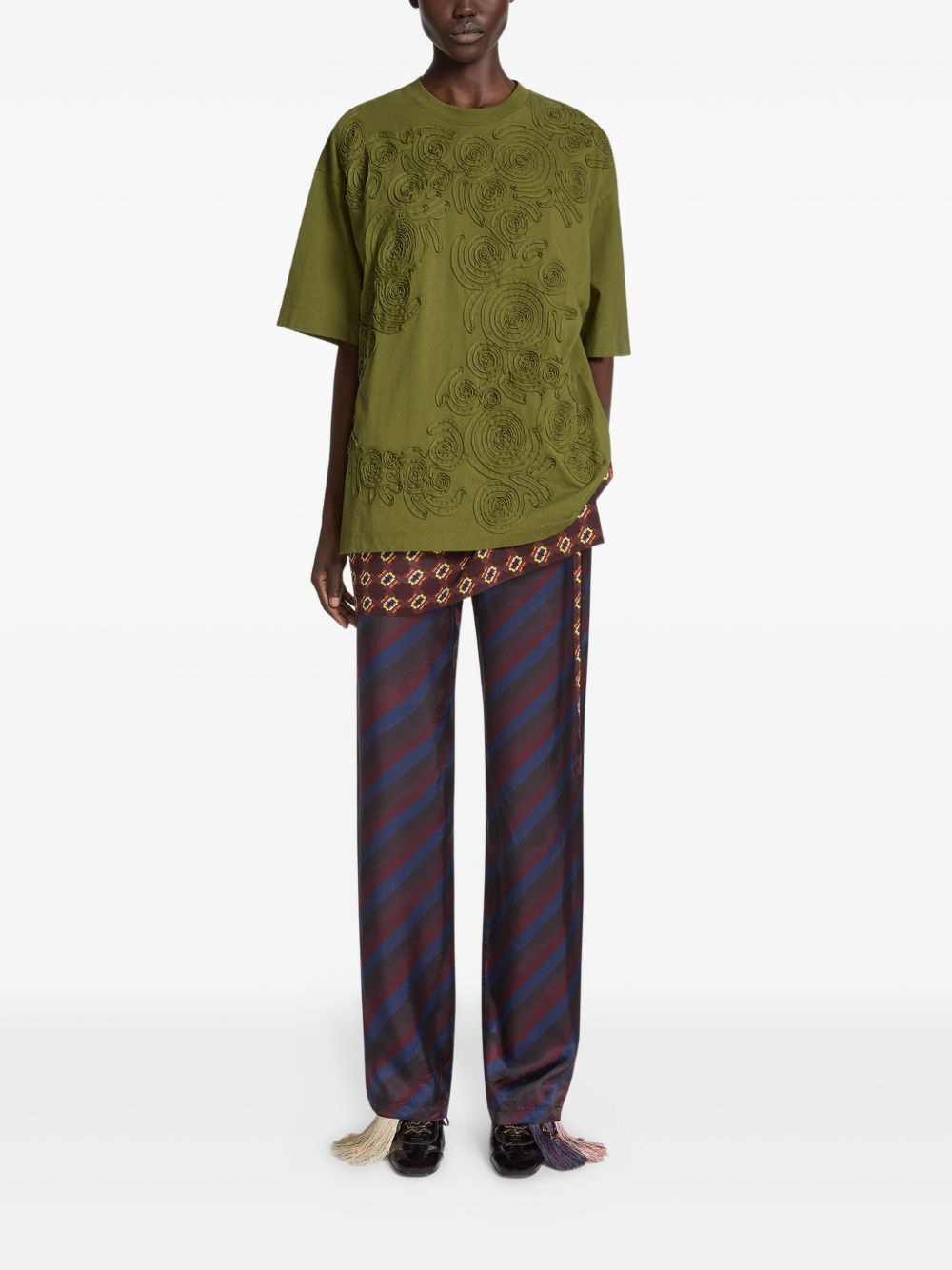 embroidered floral T-shirt - 2