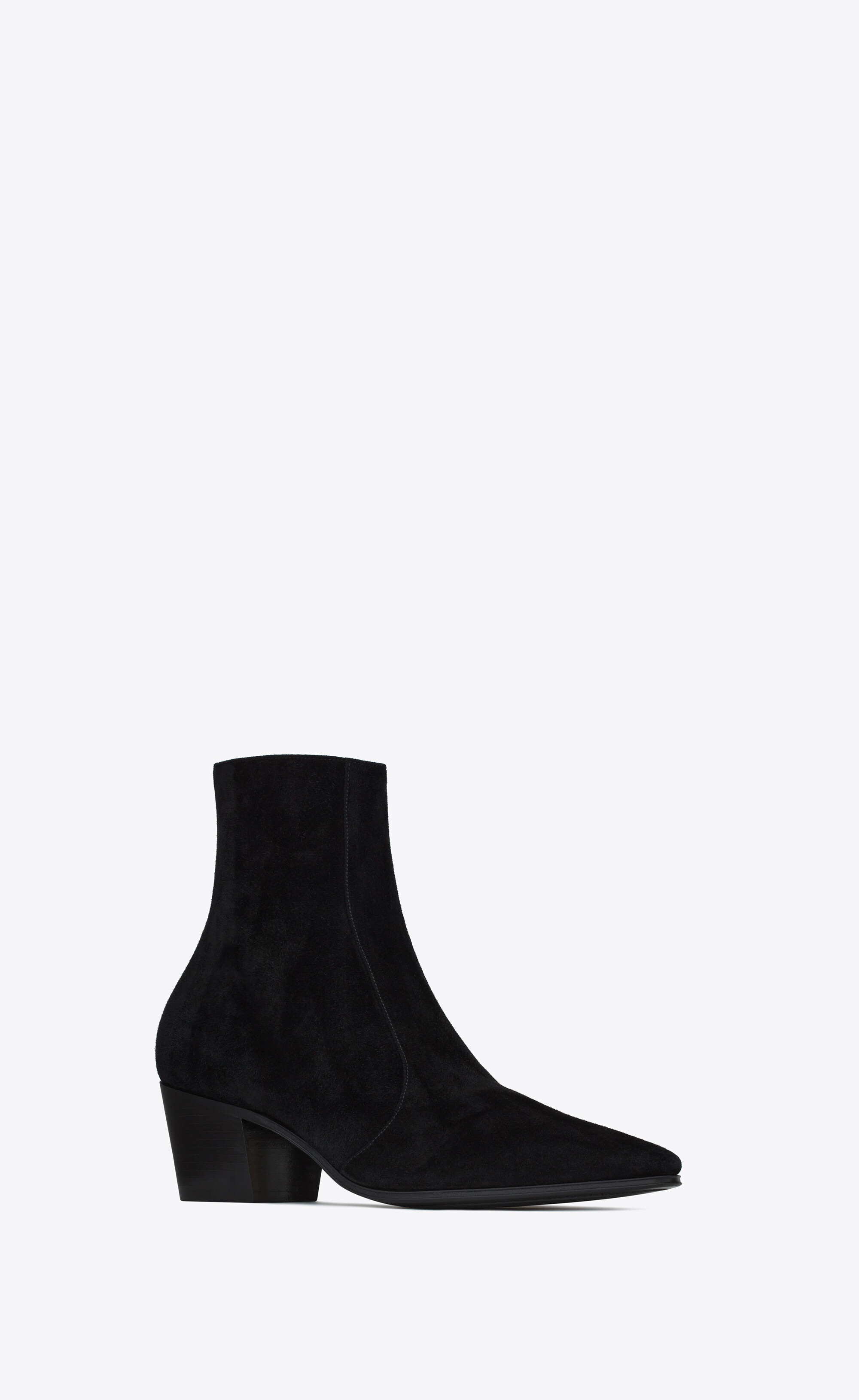 vassili zipped booties in suede - 4