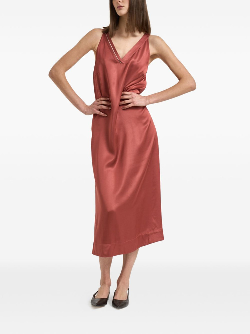 PESERICO V-neck midi dress outlook
