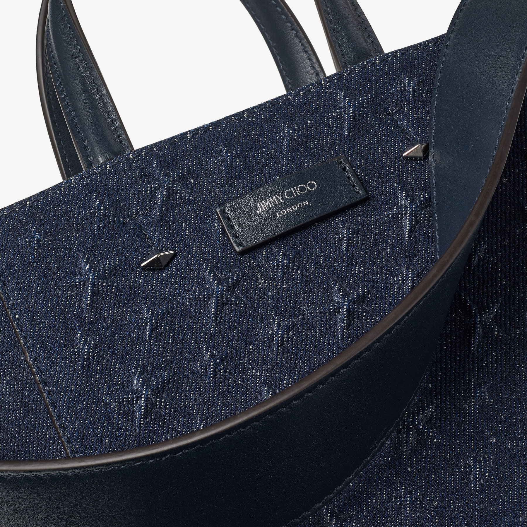 Lenny North-South S-M
Dark Denim Embossed Tote Bag - 3