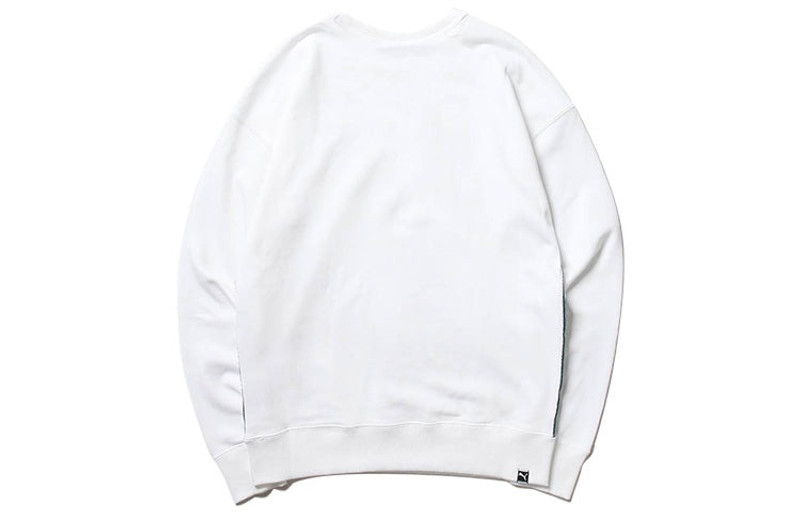 PUMA PUMA Downtown Crew Sweater 'White Black' 597333-02 outlook