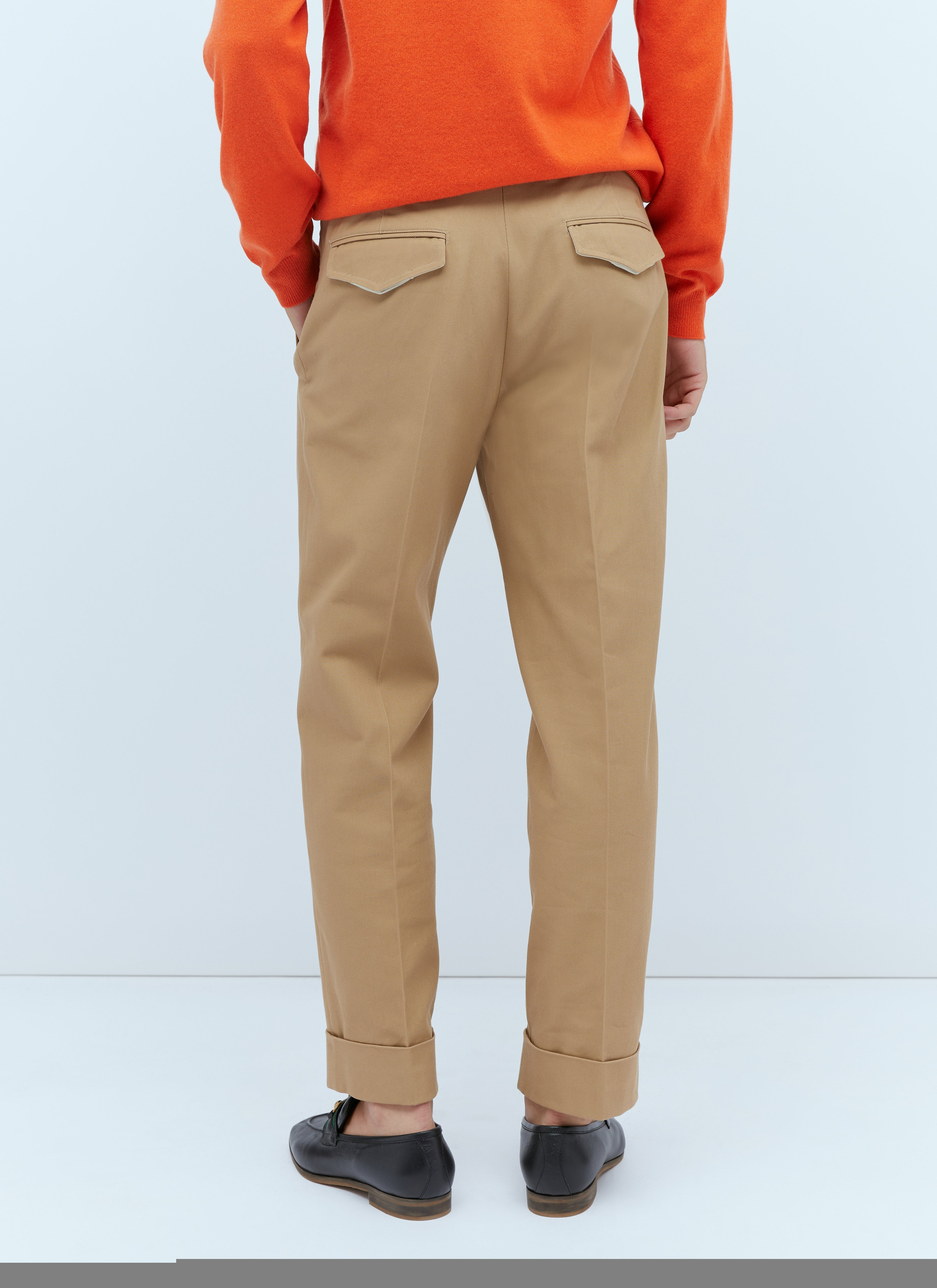 Gucci Men Cotton Gabardine Tailored Pants - 5