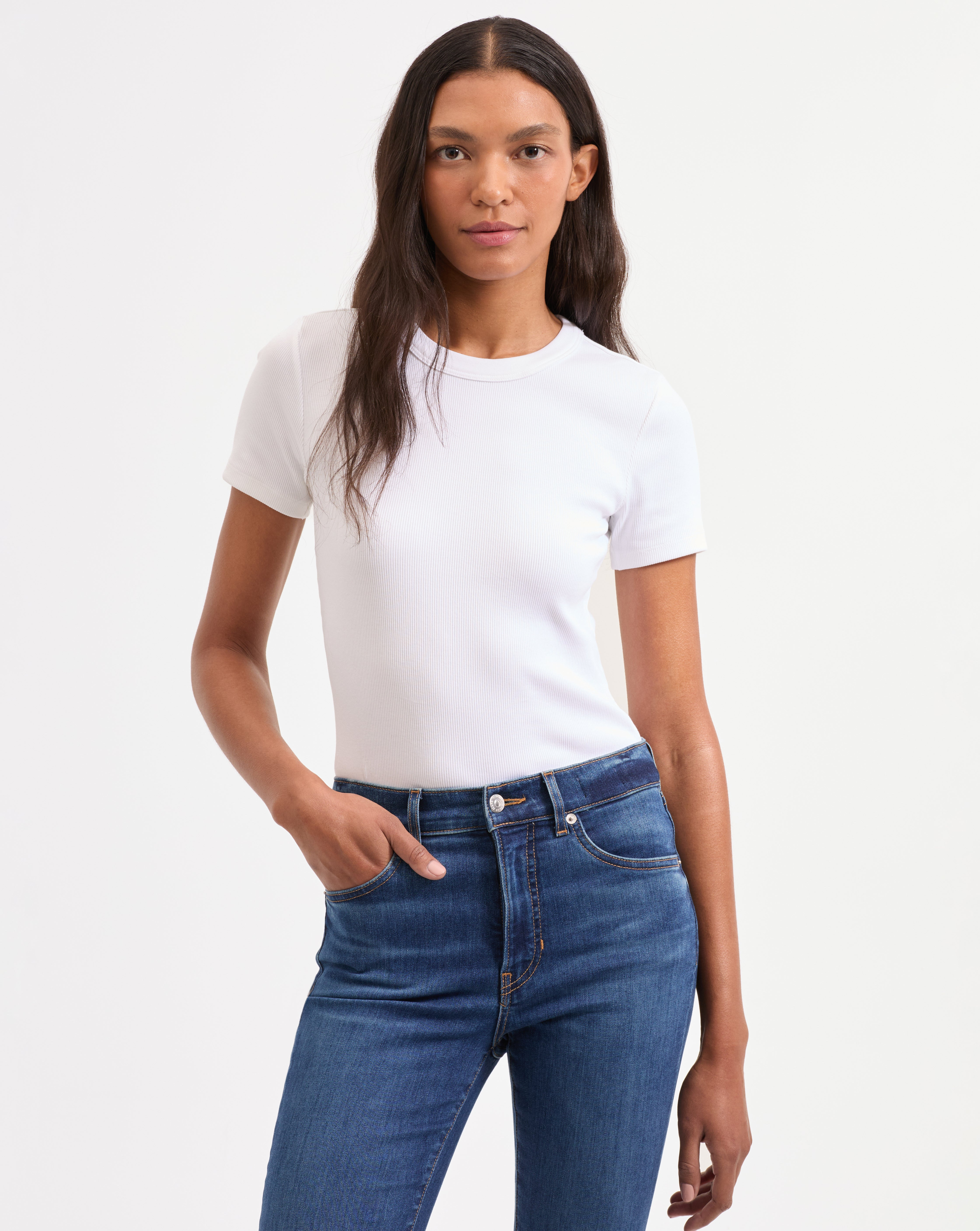 PRUITT RIBBED TEE - 2