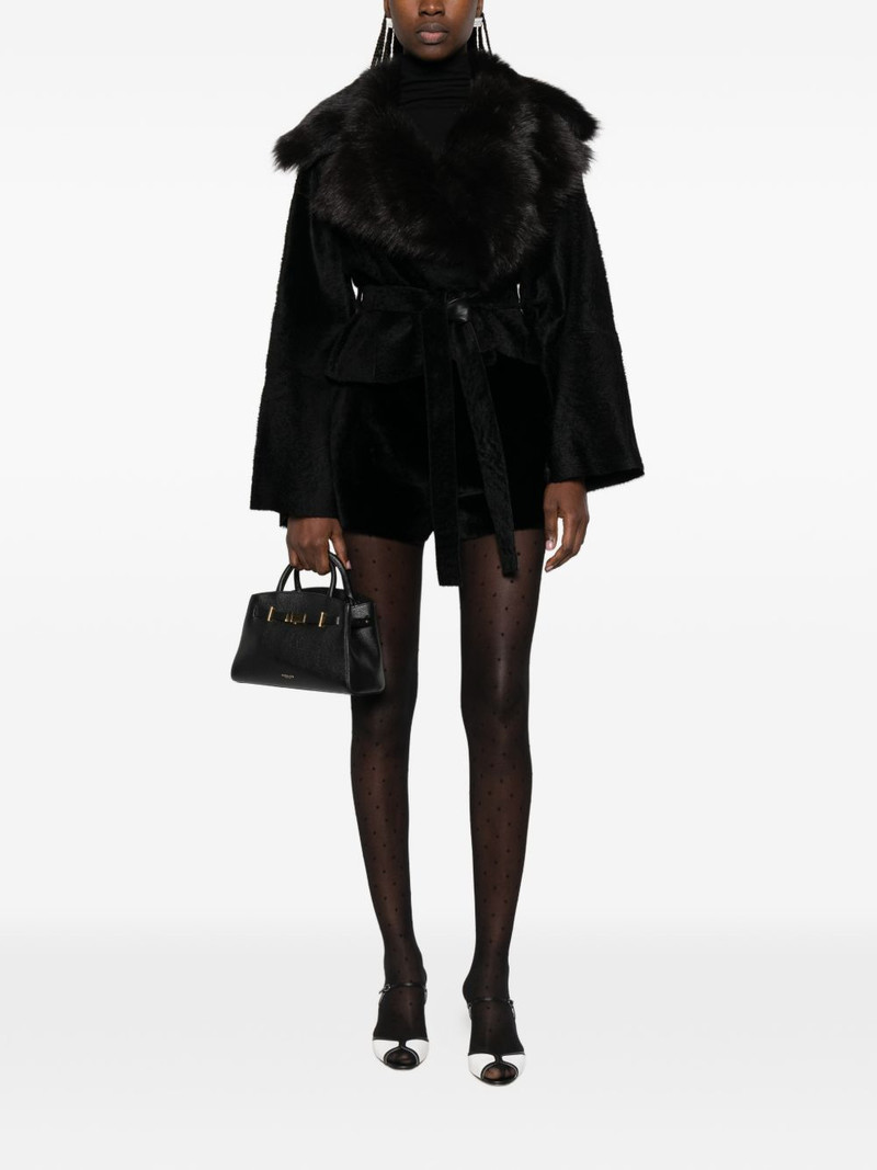 NOUR HAMMOUR Leontine shearling shorts outlook