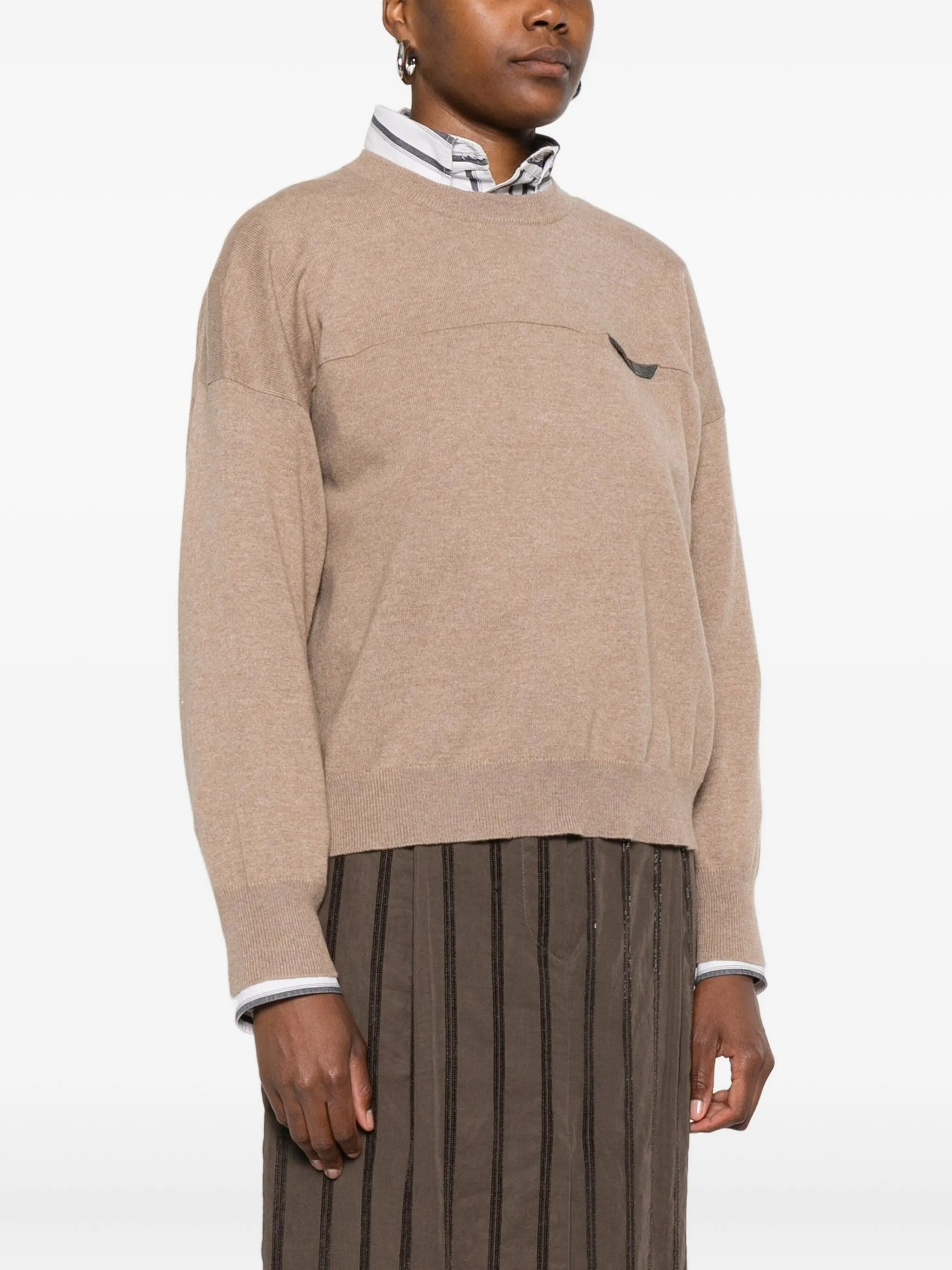 Brunello Cucinelli Faux-pocket T-shirt - 4