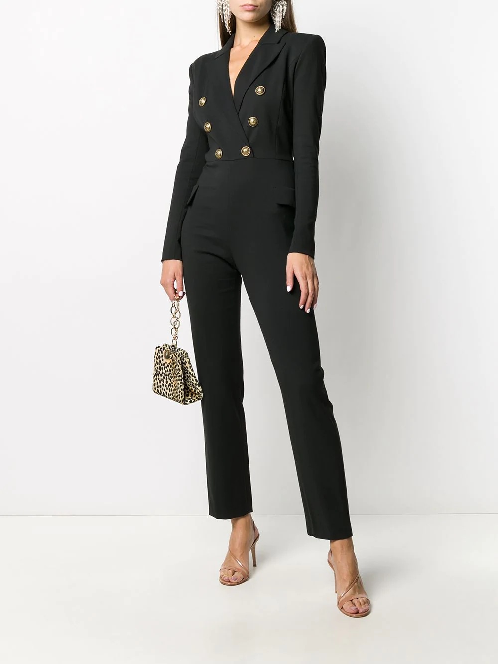 double-breasted buttoned jumpsuit - 2