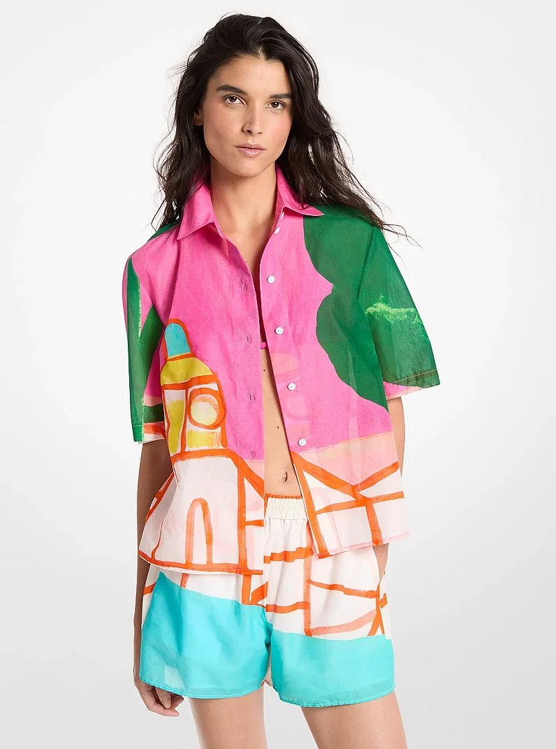 Michael Kors X Christina Zimpel Cotton Lawn Shirt - 1