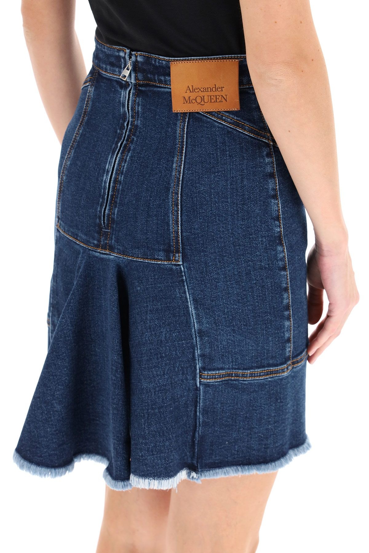 KICKBACK DENIM MINI SKIRT - 5