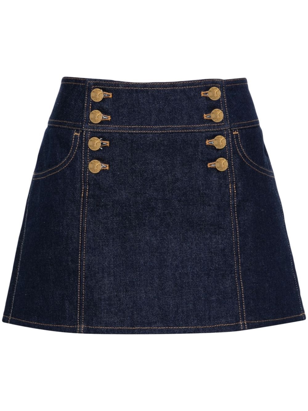CELINE Celine Women Mini A Trapezio Gonna Jeans | luosophy