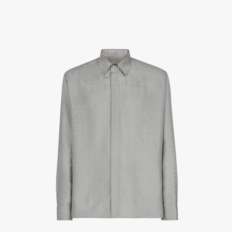 Gray silk shirt 1