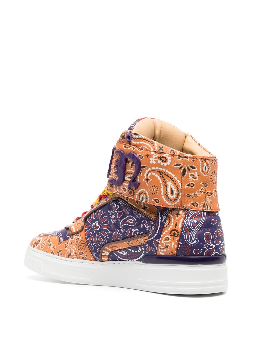 paisley-print hi-top sneakers - 3