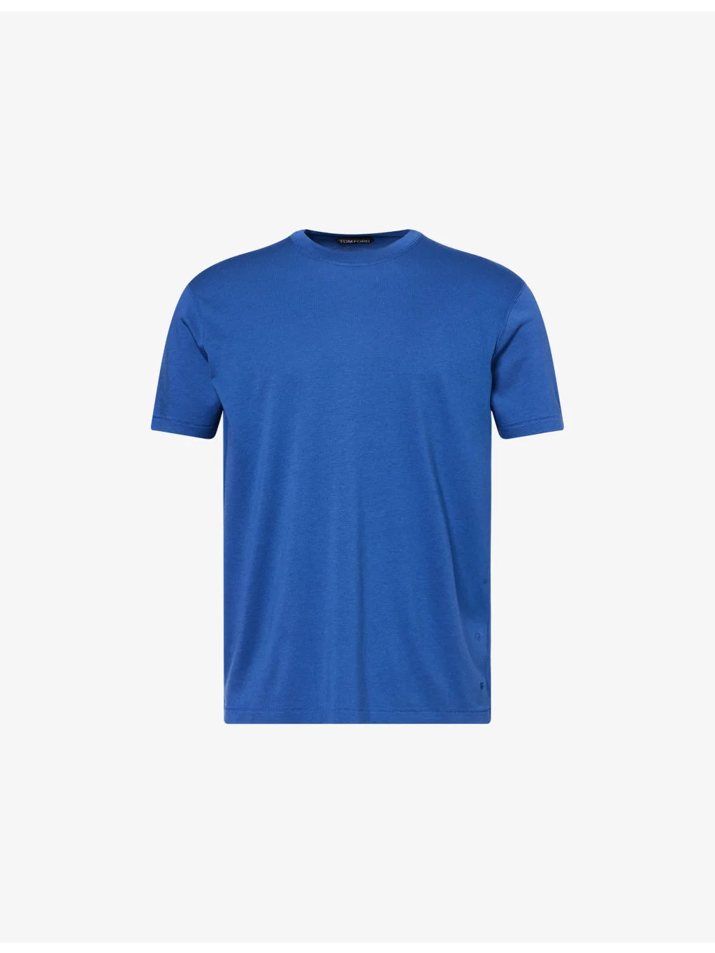 Brand-Embroidery Crewneck Woven T-Shirt - 1