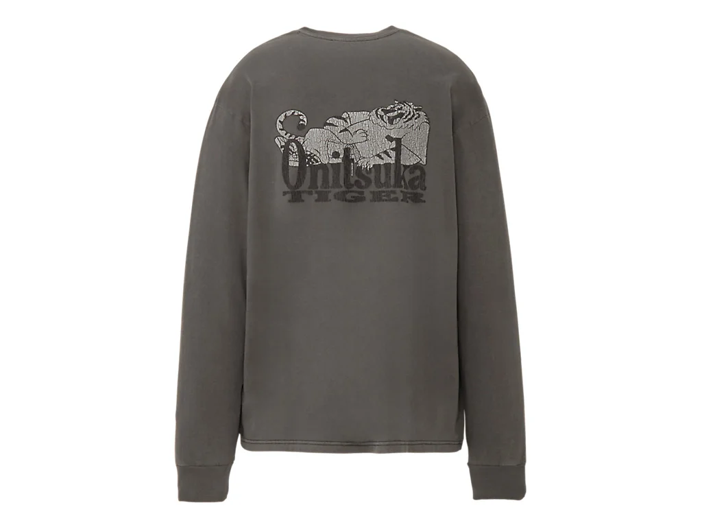 WASHED LONG SLEEVED GRAPHIC TEE - 1