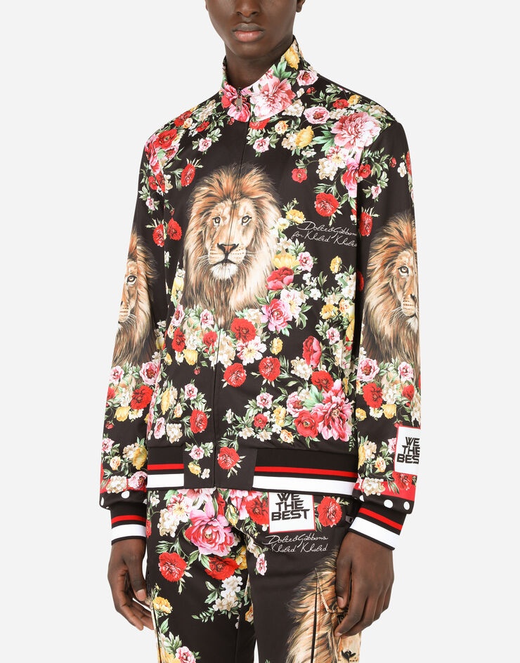 Zip-up sweatshirt with lion mix print - 7