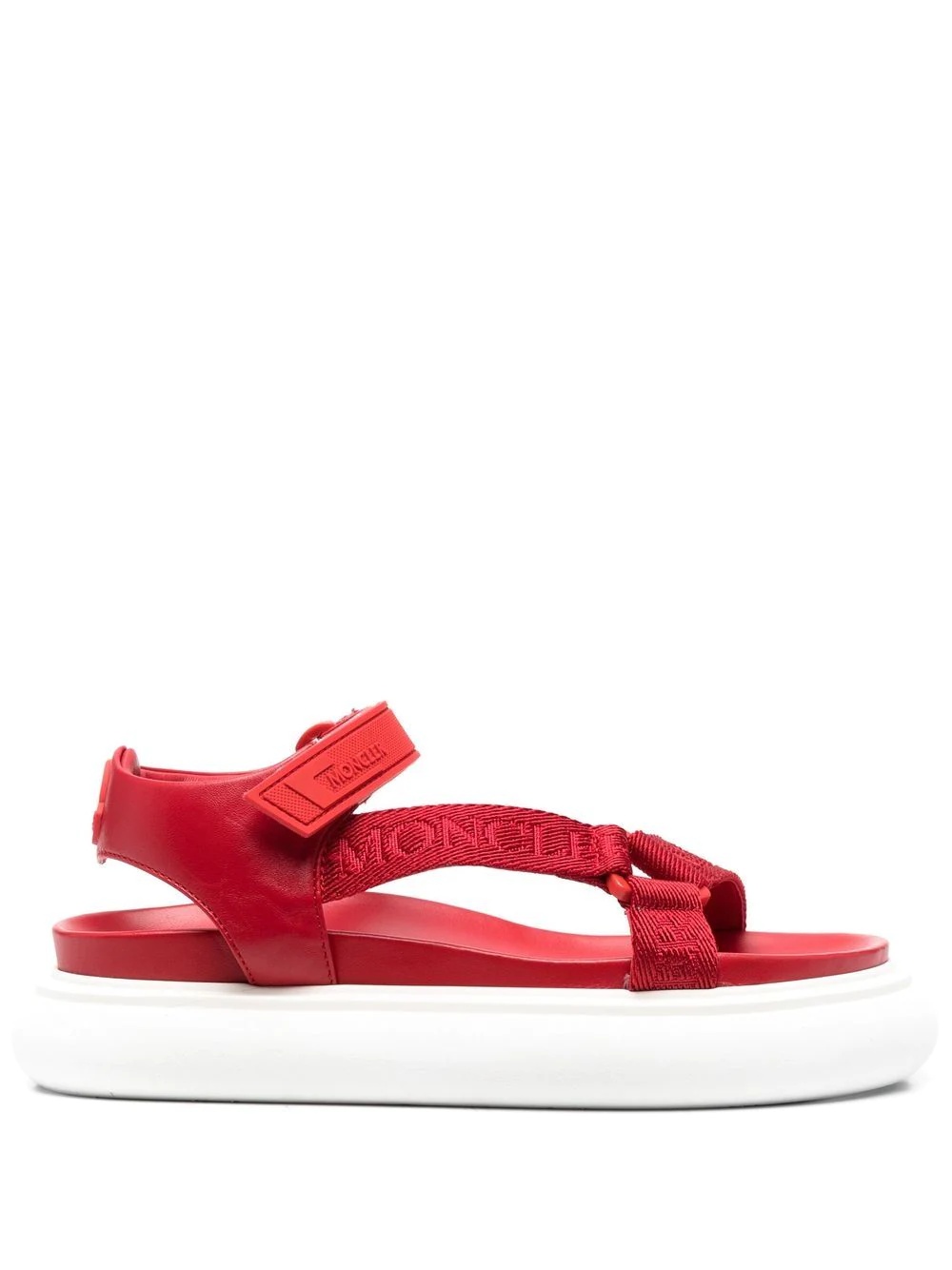 multi-strap flatform sandal - 1