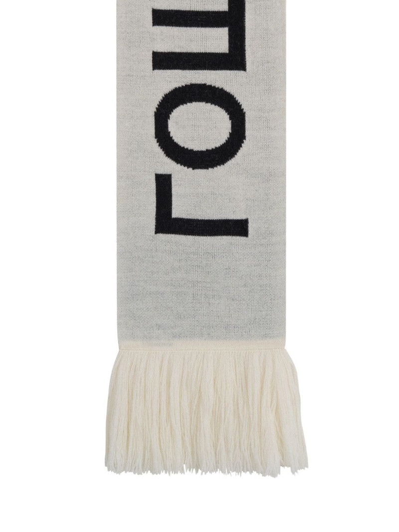 logo-knit fringed scarf 3