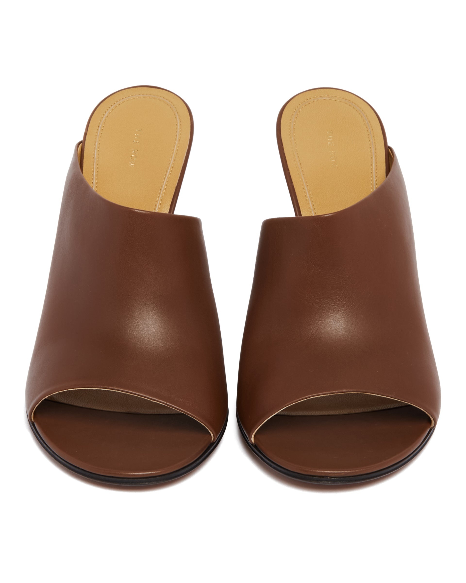 Brown Leather Signum Mules - 4