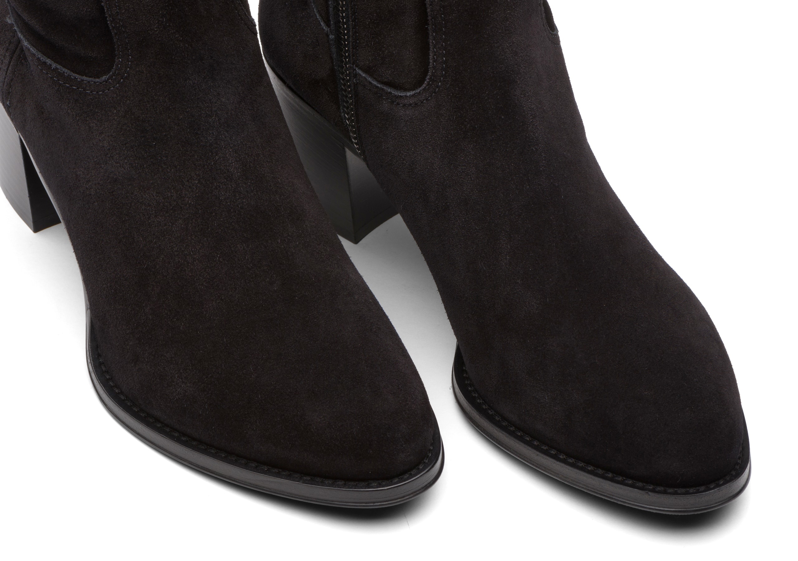 Evelyin  55
Suede Knee High Heeled Boot Black - 4