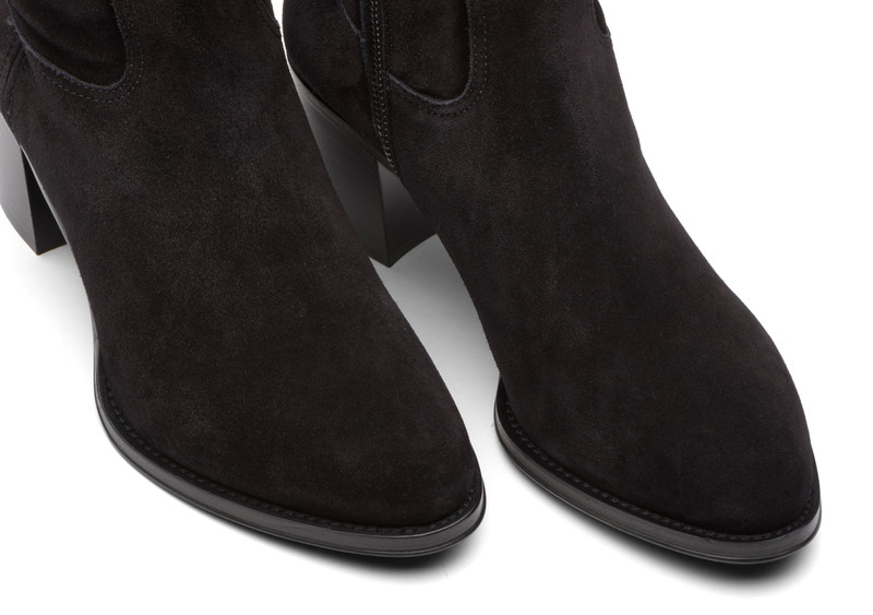 Evelyin  55
Suede Knee High Heeled Boot Black 4