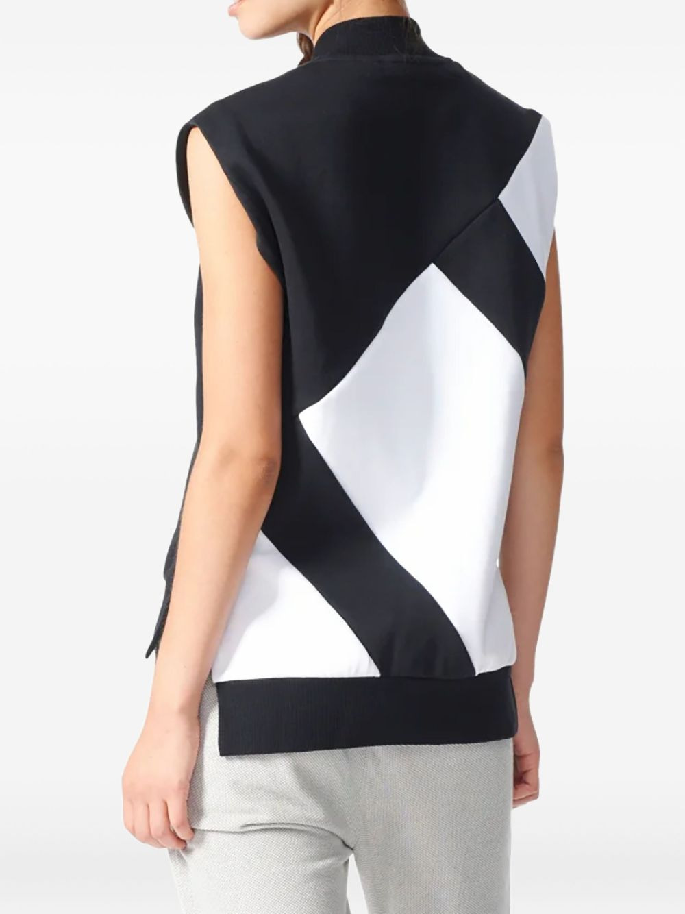 diagonal-panel zip vest - 2