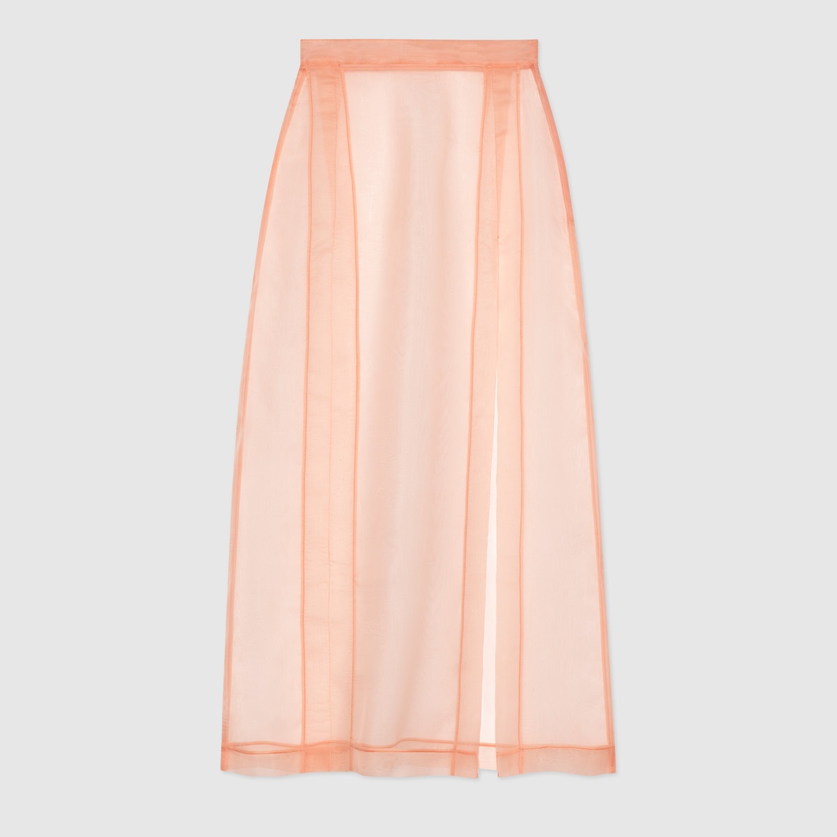 Silk organdy skirt with slit - 1