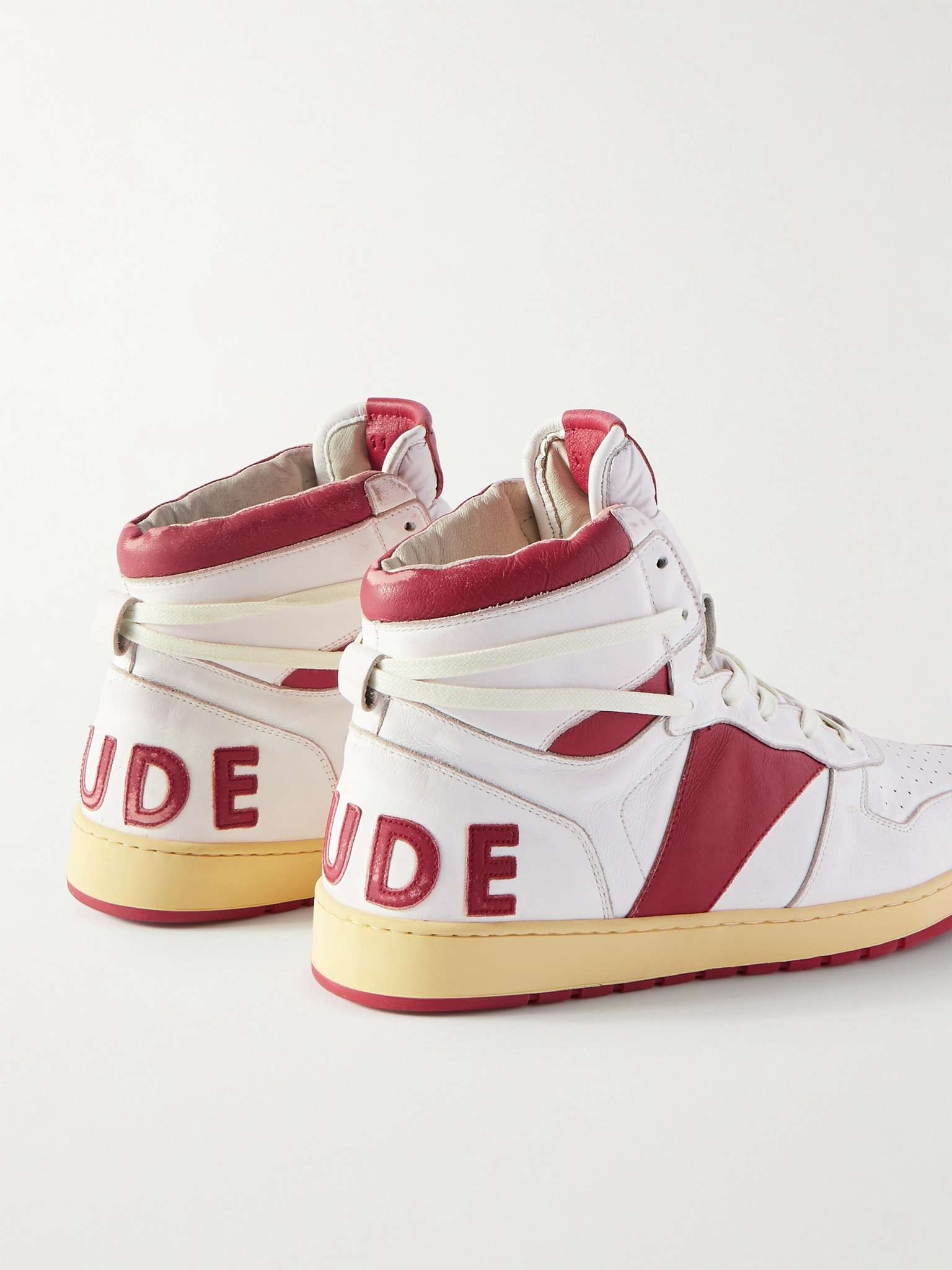 Rhecess Distressed Leather High-Top Sneakers - 5