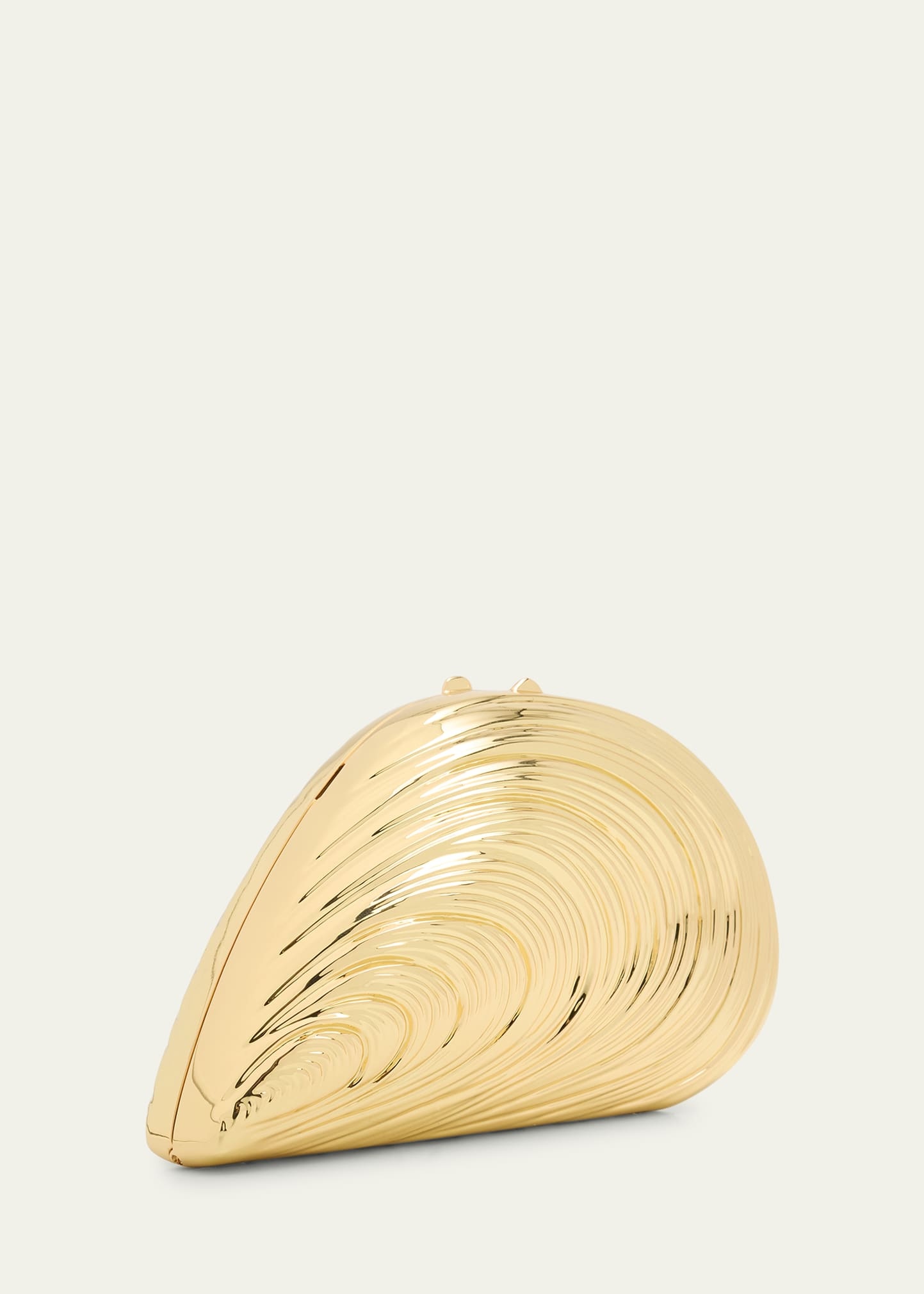 Bridget Mini Metal Oyster Shell Clutch Bag - 3