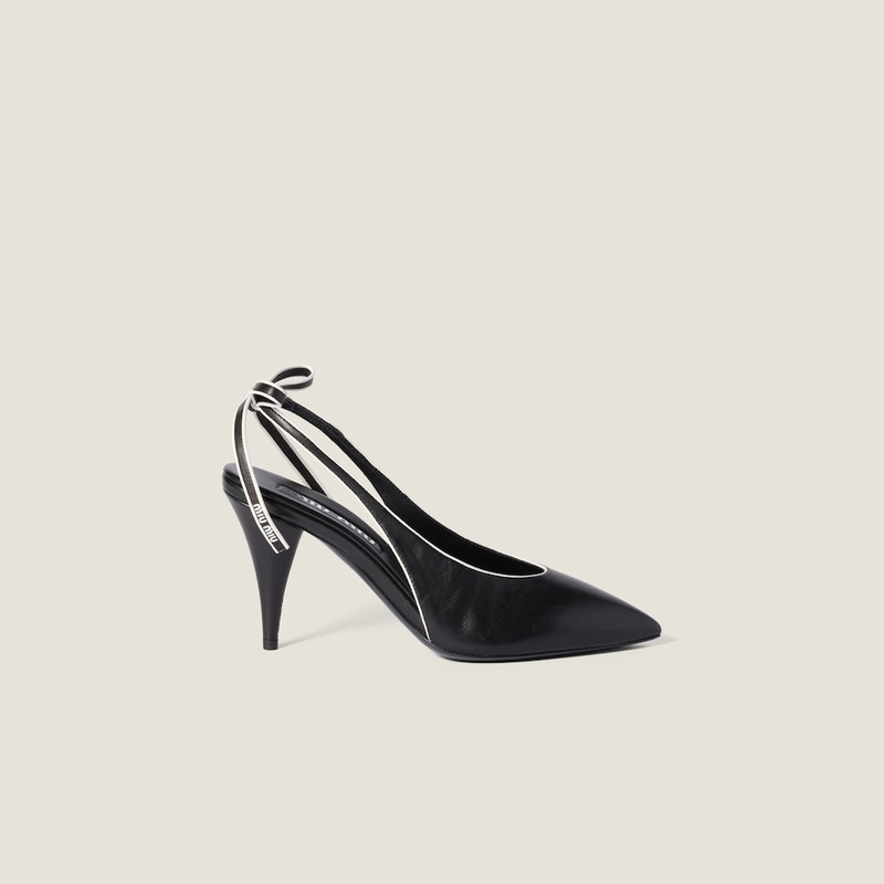 Miu Miu Nappa leather slingback pumps outlook