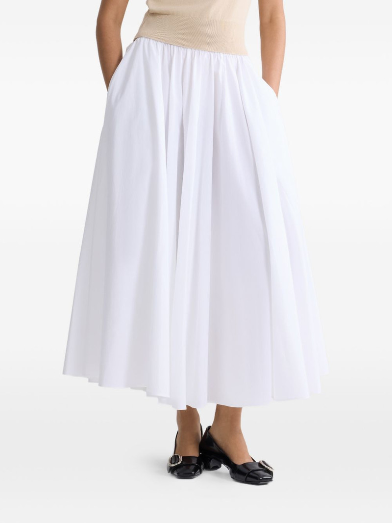 PATOU elasticated-waist maxi A-line skirt outlook