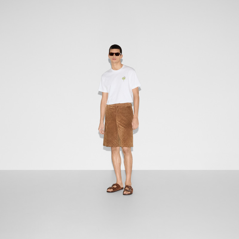 GUCCI Embossed GG suede shorts outlook