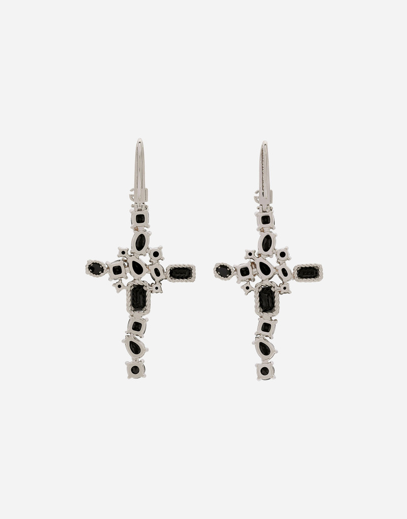 Anna earrings in white gold 18Kt and black spinels 3
