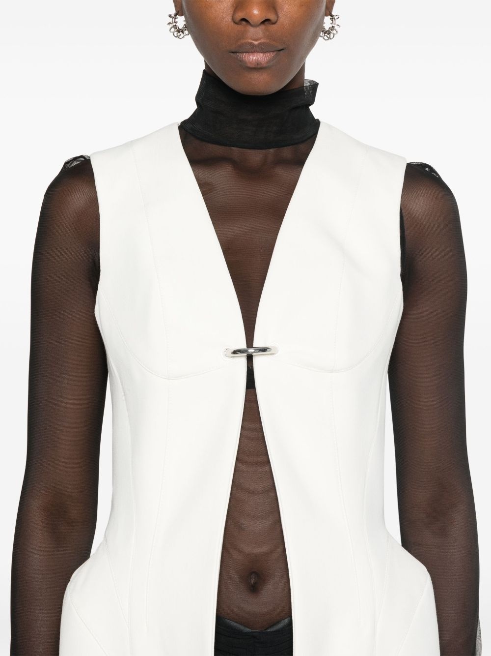 corseted pierced vest - 5